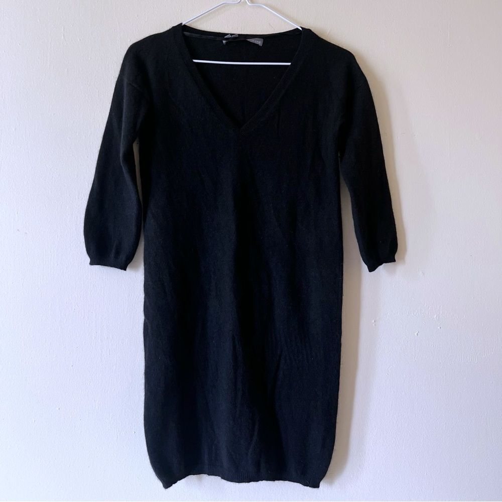 360 Cashmere Tunic Sweater  Half Sleeves Size XS Black